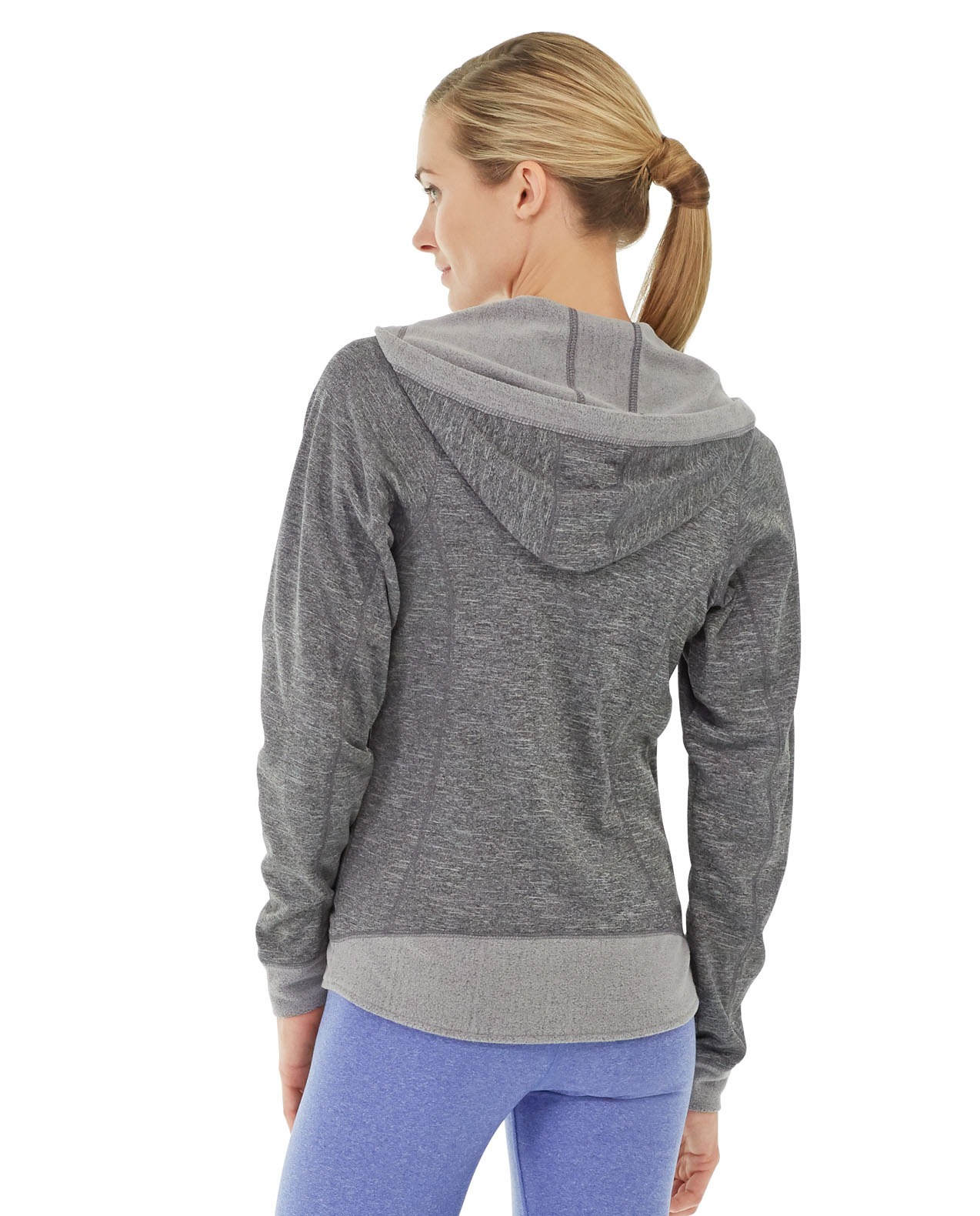 Helena Hooded Fleece-L-Gray - Image 3