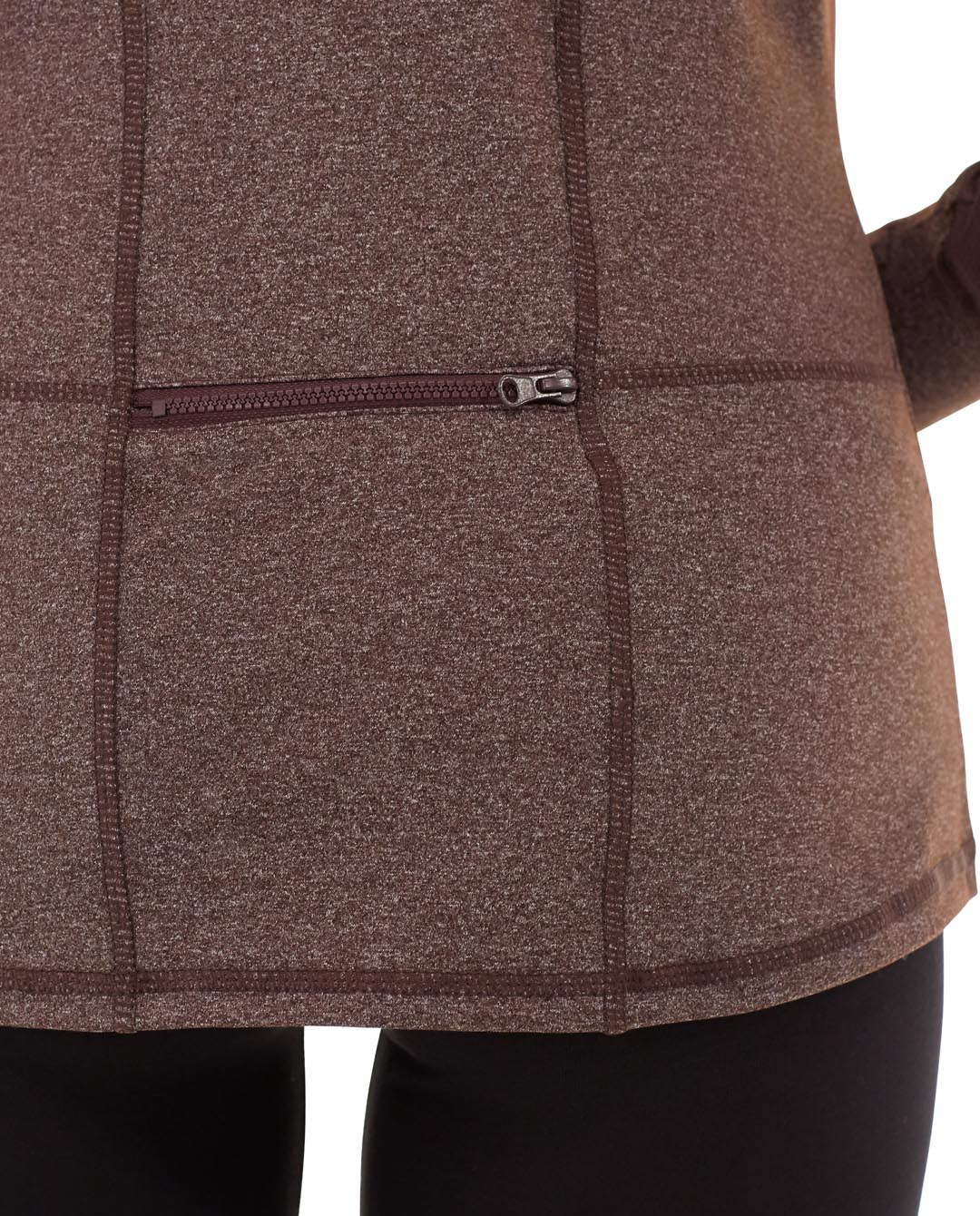 Riona Full Zip Jacket-XS-Brown - Image 2