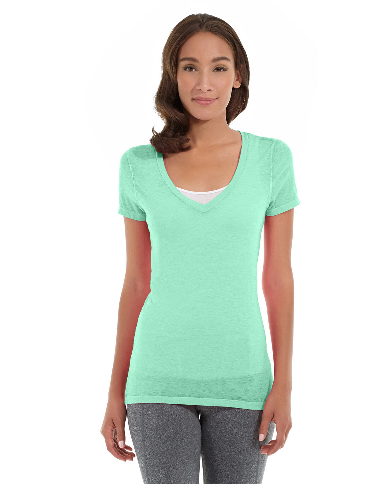 Karissa V-Neck Tee-XL-Green